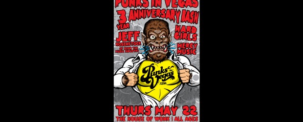 Punks in Vegas announces 3 Year Bash with Jeff Rosenstock, Hard Girls and Mercy Music