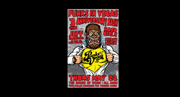 Punks in Vegas announces 3 Year Bash with Jeff Rosenstock, Hard Girls and Mercy Music