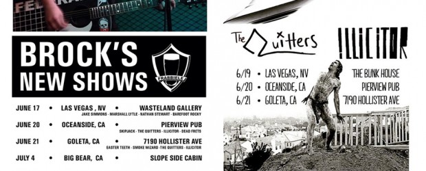Brock Frabbiele & The Quitters and Illicitor announce brief tours